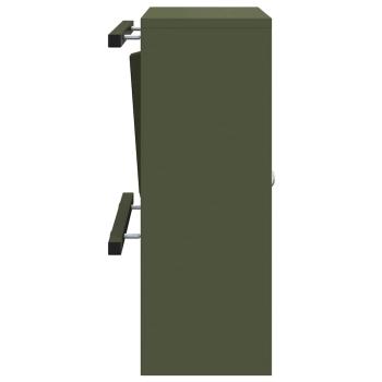 Briefkasten Olivgrün 30 x 23 x 55 cm Stahl