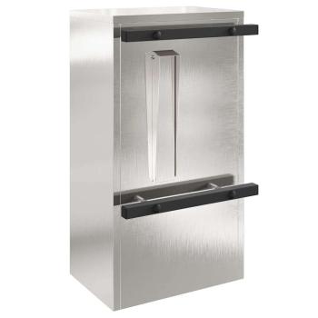 Briefkasten Schwarz 30 x 23 x 55 cm Edelstahl