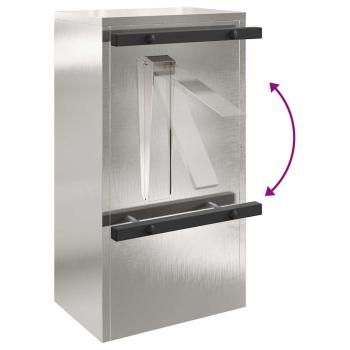 Briefkasten Schwarz 30 x 23 x 55 cm Edelstahl