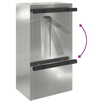 Briefkasten Schwarz 30 x 23 x 55 cm Verzinkter Stahl