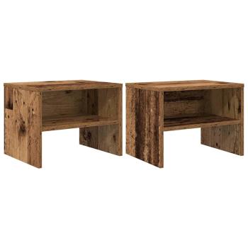 Nachttisch 2 pcs Altholz 40 x 30 x 30 cm Holzwerkstoff