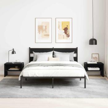 ARDEBO.de - Nachttisch Schwarze Eiche 40 x 30 x 30 cm Holzwerkstoff