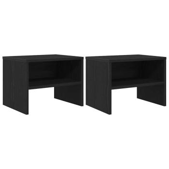 Nachttisch 2 pcs Schwarze Eiche 40 x 30 x 30 cm Holzwerkstoff