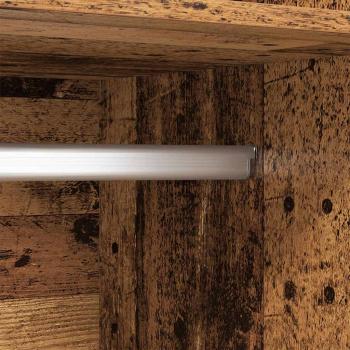 Kleiderschrank mit Regal Altholz 50 x 50 x 200 cm Holzwerkstoff