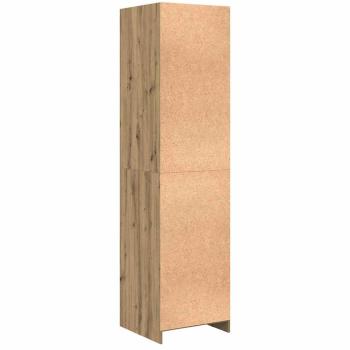 Kleiderschrank mit Regal mit Speicher Eiche handwerklich 50 x 50 x 200 cm