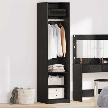ARDEBO.de - Kleiderschrank Schwarze Eiche 50 x 50 x 200 cm Holzwerkstoff