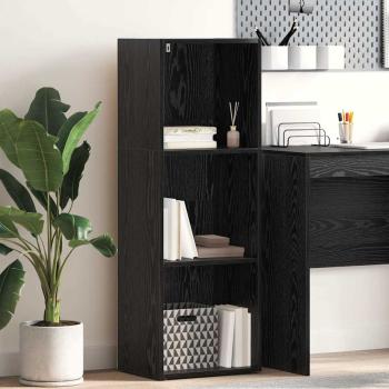 ARDEBO.de - Bücherregal Schwarze Eiche 40 x 30 x 114 cm Holzwerkstoff