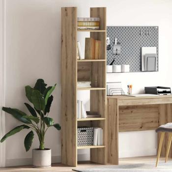 ARDEBO.de - Bücherregal Eiche handwerklich 40 x 35 x 180 cm Holzwerkstoff