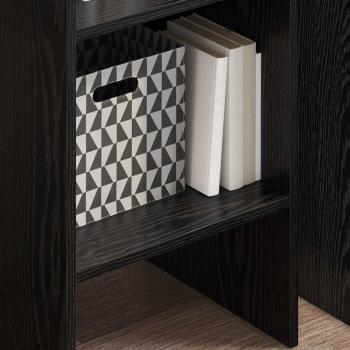 Bücherregal Schwarze Eiche 40 x 35 x 180 cm Holzwerkstoff