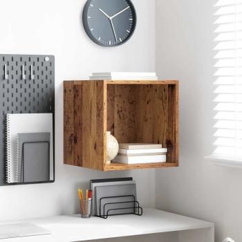 ARDEBO.de - Wandschrank Altholz 37 x 37 x 37 cm Holzwerkstoff