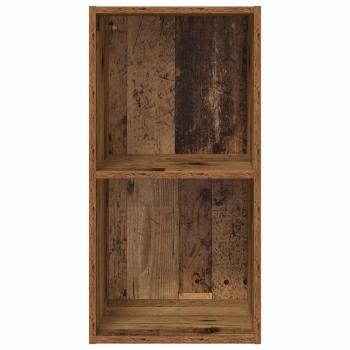 TV-Schränk mit Regal Wandmontiert mit Speicher Altholz 37 x 37 x 72 cm Holzwerkstoff