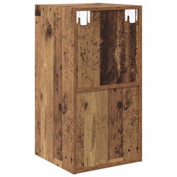 TV-Schränk mit Regal Wandmontiert mit Speicher Altholz 37 x 37 x 72 cm Holzwerkstoff