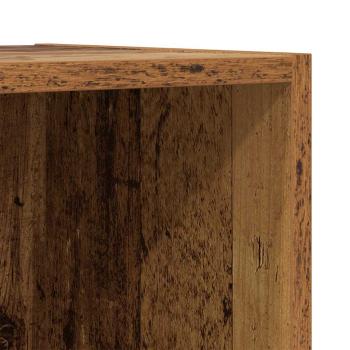 TV-Schränk mit Regal Wandmontiert mit Speicher Altholz 37 x 37 x 107 cm Holzwerkstoff