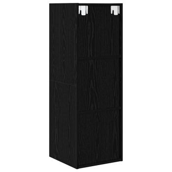 TV-Schrankset 37 x 37 x 107 cm Schwarz Eichen-Optik