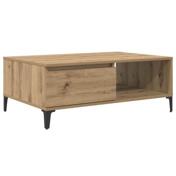 Couchtisch Eiche handwerklich 90 x 60 x 35 cm Holzwerkstoff