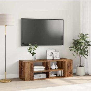 ARDEBO.de - TV-Schränk mit Regal Wandmontiert mit Speicher Altholz 102 x 35 x 35 cm Holzwerkstoff