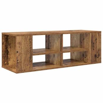 TV-Schränk mit Regal Wandmontiert mit Speicher Altholz 102 x 35 x 35 cm Holzwerkstoff