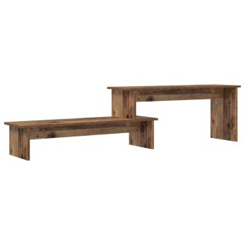 TV-Schränk mit Regal mit Speicher Altholz 180 x 30 x 43 cm Holzwerkstoff