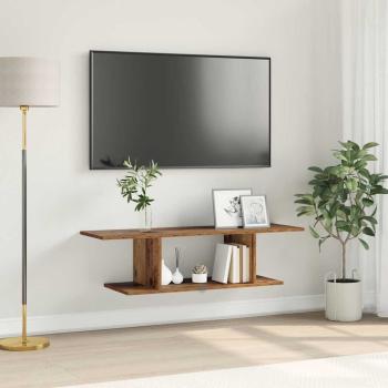 ARDEBO.de - TV-Schränk mit Regal mit Speicher Braun 103 x 30 x 26,5 cm Holzwerkstoff