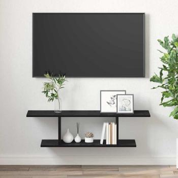TV-Schränk mit Regal Schwarz 103 x 30 x 26,5 cm Holzwerkstoff