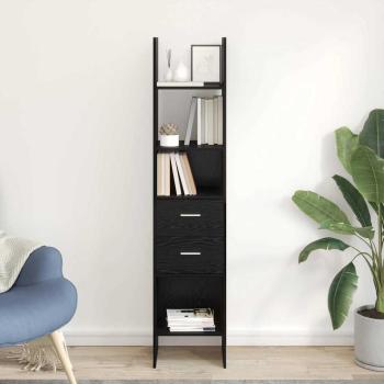 ARDEBO.de - Bücherregal Schwarze Eiche 40 x 35 x 180 cm Holzwerkstoff