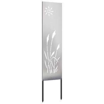 Garten dekoratives Panel Silber 32 x 140 cm Edelstahl