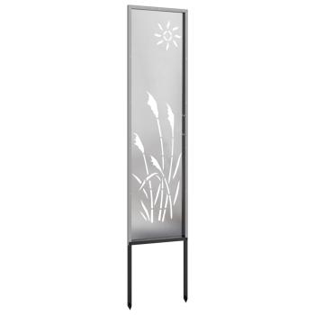 Garten dekoratives Panel Silber 32 x 140 cm Edelstahl