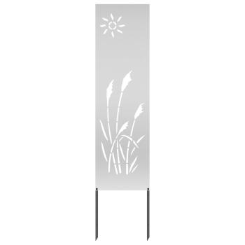 ARDEBO.de - Garten dekoratives Panel Silber 32 x 140 cm Verzinkter Stahl