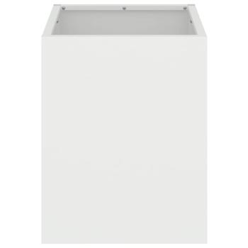 Gartenblumentopf Weiß 32 x 32 x 40 cm Kaltgewalzter Stahl