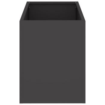 Gartenblumentopf Schwarz 50 x 32 x 40 cm Kaltgewalzter Stahl