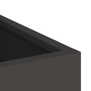 Gartenblumentopf Schwarz 50 x 32 x 40 cm Kaltgewalzter Stahl