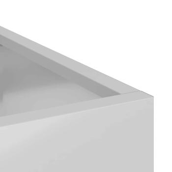 Gartenblumentopf Silber 50 x 32 x 40 cm Verzinkter Stahl