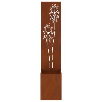 Blumentopf mit dekorativem Paneel Rostig 32 x 140 cm
