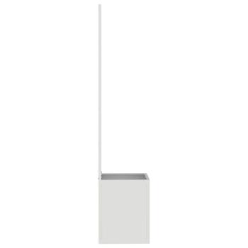 Blumentopf mit dekorativem Paneel Silber 32 x 140 cm