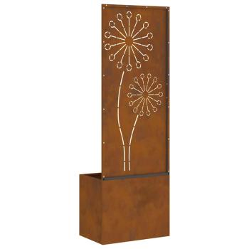 Blumentopf mit dekorativem Paneel Rostig 50 x 140 cm