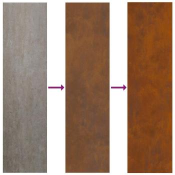 Blumentopf mit dekorativem Paneel Rostig 50 x 140 cm