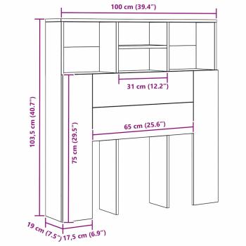 Kopfteil Schrank Altholz 100 x 19 x 103.5 cm Holzwerkstoff
