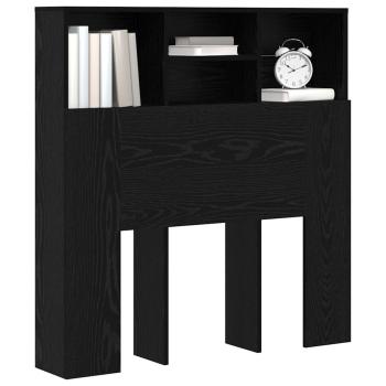 Kopfteil Schrank mit Regal Schwarze Eiche 100 x 19 x 103.5 cm