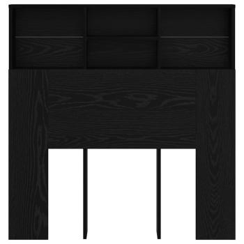 Kopfteil Schrank mit Regal Schwarze Eiche 100 x 19 x 103.5 cm