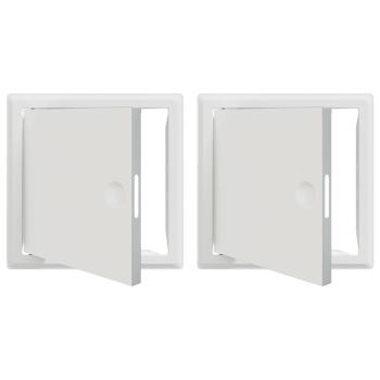 Zugangstür 2 pcs Weiß 20 x 20 cm Stahl