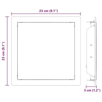 Zugangstür 2 pcs Weiß 20 x 20 cm Stahl