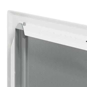 Zugangstür Weiß 50 x 50 cm Stahl