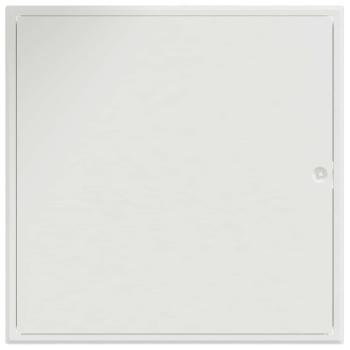 Zugangstür Weiß 60 x 60 cm Stahl