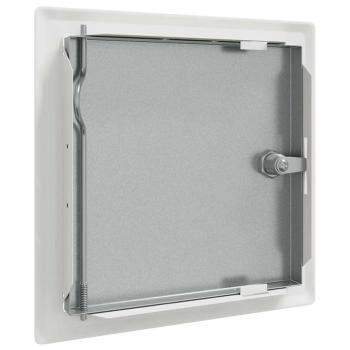 Zugangstür 2 pcs Weiß 20 x 20 cm Stahl