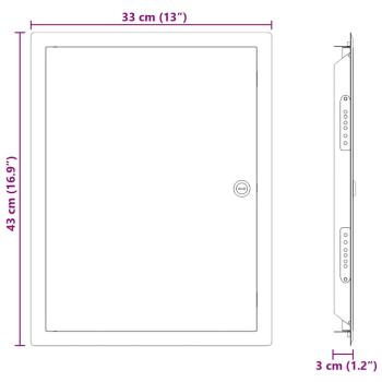 Zugangstür Weiß 30 x 40 cm Stahl
