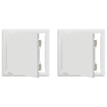 Zugangstür 2 pcs Weiß 20 x 20 cm Stahl