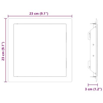 Zugangstür 2 pcs Weiß 20 x 20 cm Stahl