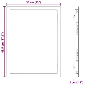 Zugangstür Weiß 30 x 40 cm Stahl