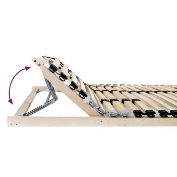 ARDEBO.de - Lattenrost mit Kopfteil Braun 90 x 190 cm Holz