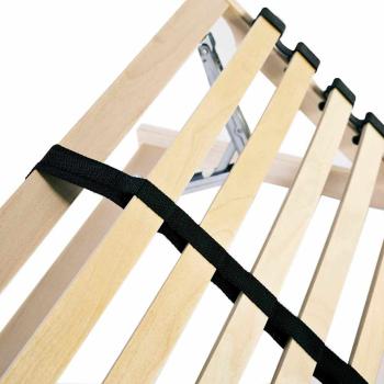 Lattenrost mit Kopfteil Beige 140 x 190 cm Holz